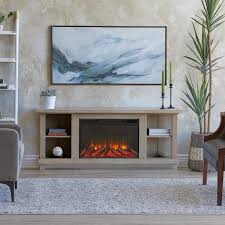 Freestanding Wooden Electric Fireplace