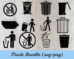 Trash Bin Svg Garbage Cricut