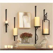 Black Cast Iron Wall Mount Candle Stand