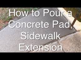 A Concrete Pad Or Sidewalk Extension