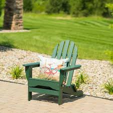Outdoor Durogreen Recycled Plastic 2 Piece The Adirondack Chair Set With Ottoman Weathered Wood
