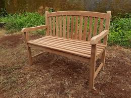 Teak Bench With Arms Outdoor Seating