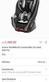 Graco 8 Position Car Seat Isofix