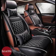 Luxury Pu Leather Seat Cover Set Front