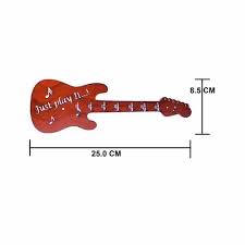 Brown Wooden Guitar Shape Key Holder
