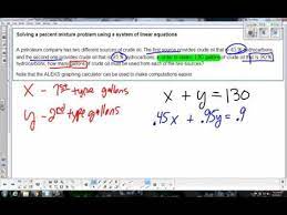 Solving A Percent Mixture Problem Using