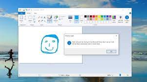 Alert From Paint In Windows 10