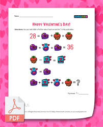 Free Valentine S Day Math Activities