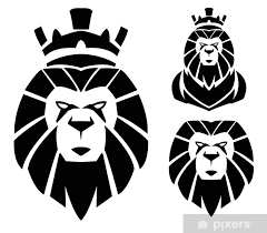Wall Mural Lion With Crown Pixers Uk