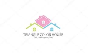 Triangle Color House Logo House Icon