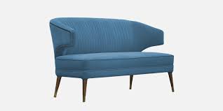 Buy Adrian Fabric 2 Seater Sofa In Blue