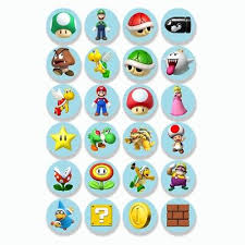 24x 45mm Super Mario Characters And