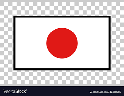 Japanese Flag Icon Isolated On