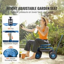 Garden Cart Rolling Workseat With