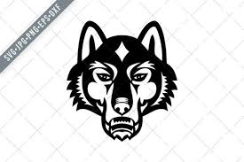 Head Of Gray Wolf Or Timber Wolf Front