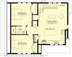 2 Bed Guest House Plan With Gambrel