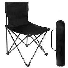 Black Outdoor Folding Camping Chair