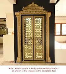 Standard Brass Copper Brass Pooja Door