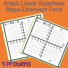 Graph Linear Equations Slope