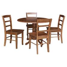 Drop Leaf Table With 4 Side Chairs Set