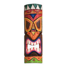 Tiki Mask Colorful Hawaiian Polynesian