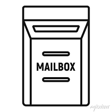 Open Mailbox Icon Outline Open Mailbox