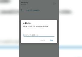 disable javascript in edge on your android