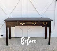 Blue And White Painted Sofa Table