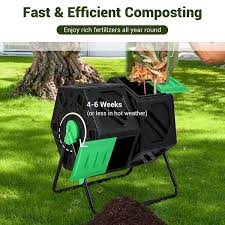 Costway Dual Chamber Compost Tumbler