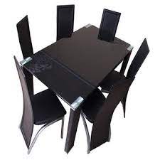 Glass Dining Table Set 6 Chairs