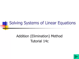 Solving Systems Of Linear Equations