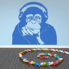 Thinking Monkey Banksy Wall Sticker Ws
