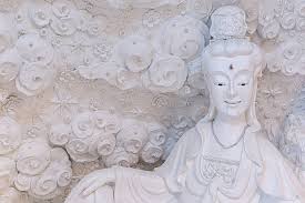 Graceful Guan Yin Statue In White