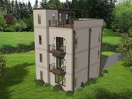 Modern 4 Story Garage Apartment Plan