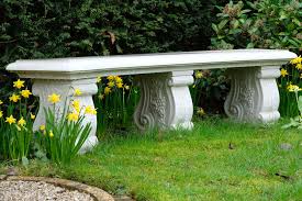 Curved 60 Inch Stone Garden Bench Seat