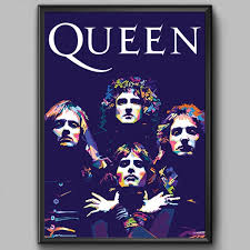 Vintage Queen Band Poster Uk