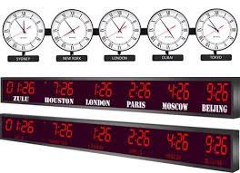 Digital Time Zone Clocks
