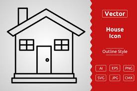 Vector House Outline Icon Design
