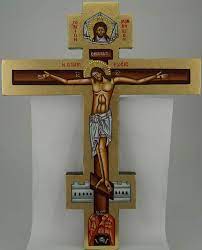 Hand Painted Orthodox Cross Hand