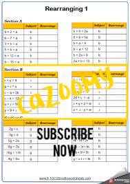 Rearranging Formulae Worksheets