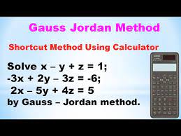 Gauss Jordan Method Shortcut Method