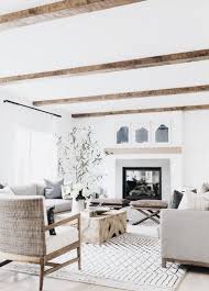 33 cozy living rooms with wooden beams