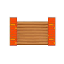 Brick Pillars Icon Monochrome