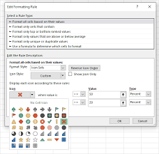 Excel Icon Sets Conditional Formatting