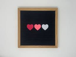 Valentine Hearts Felt Letter Board Icon