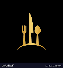 Luxury Gold Spoon Knife And Fork Logo