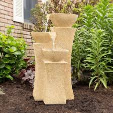 Pure Garden Outdoor Water Fountain With
