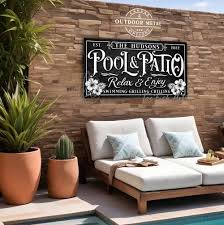 Pool Patio Canvas Or Outdoor Metal