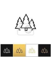 Forest Symbol Or Evergreen Trees Vector