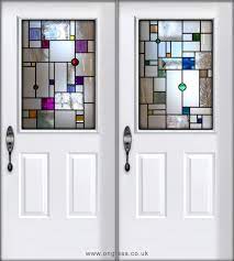 Mondrain Inspired Front Door Glass Design